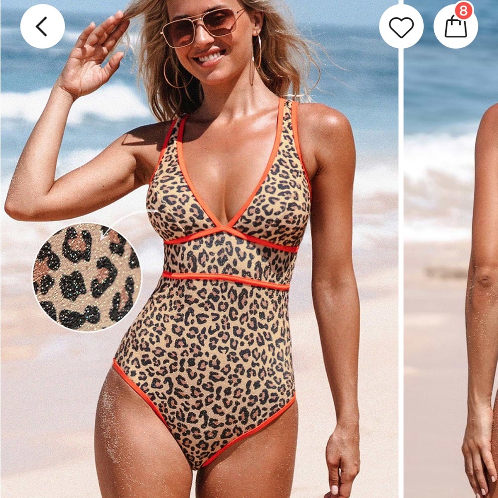 Leopard Print One-Piece Swimsuit
